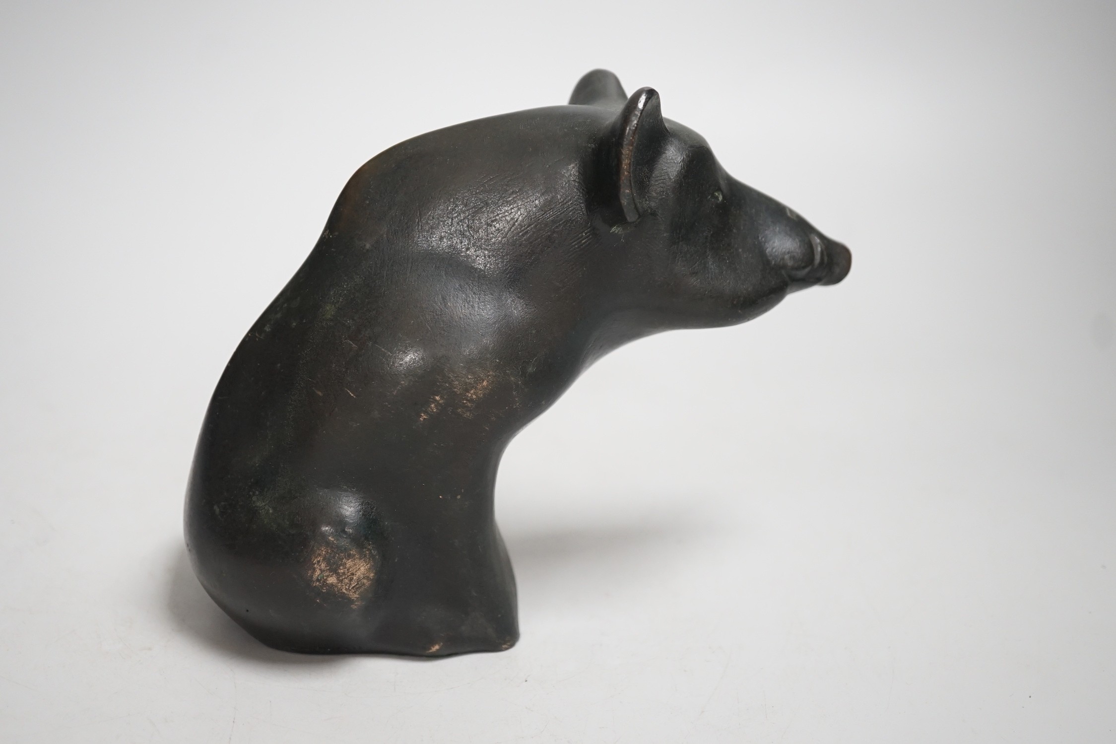 Claude Lhoste (French, 1929-2010), a limited edition cast Bronze model of a Boar, numbered 52-250